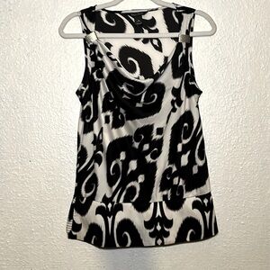 White House, Black Market, white and black tank top size medium